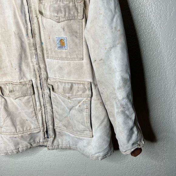 Vintage Carhartt Sun Faded Distressed Chore Jacket XL - Picture 4 of 11